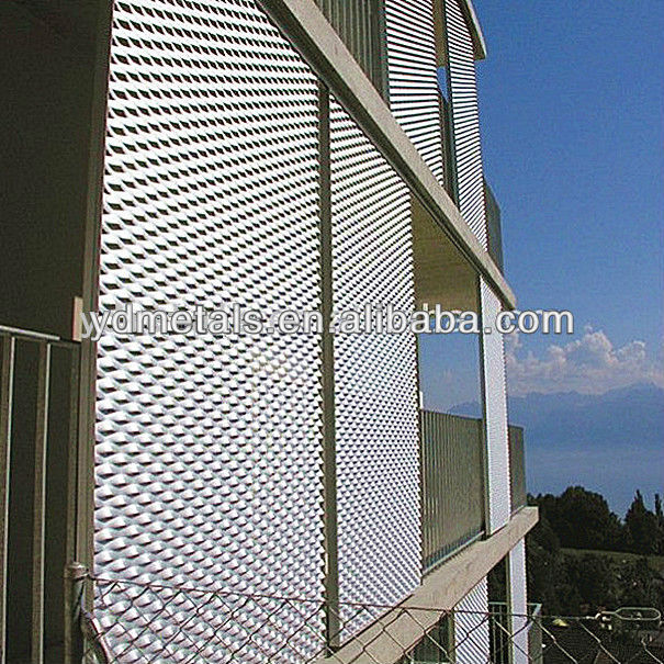 expanded aluminum mesh facade cladding