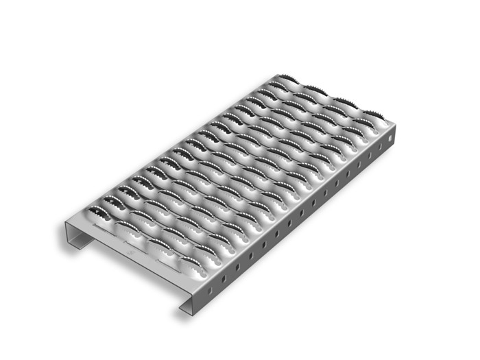 perforated grip strut / safety steel deck
