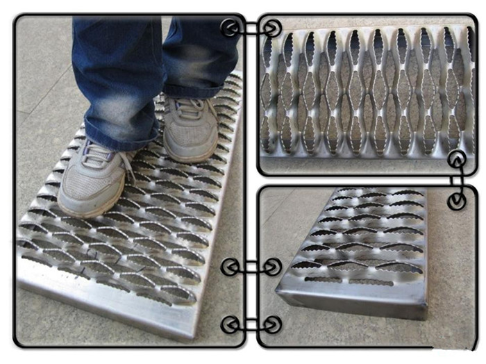perforated metal stair tread / steel decking